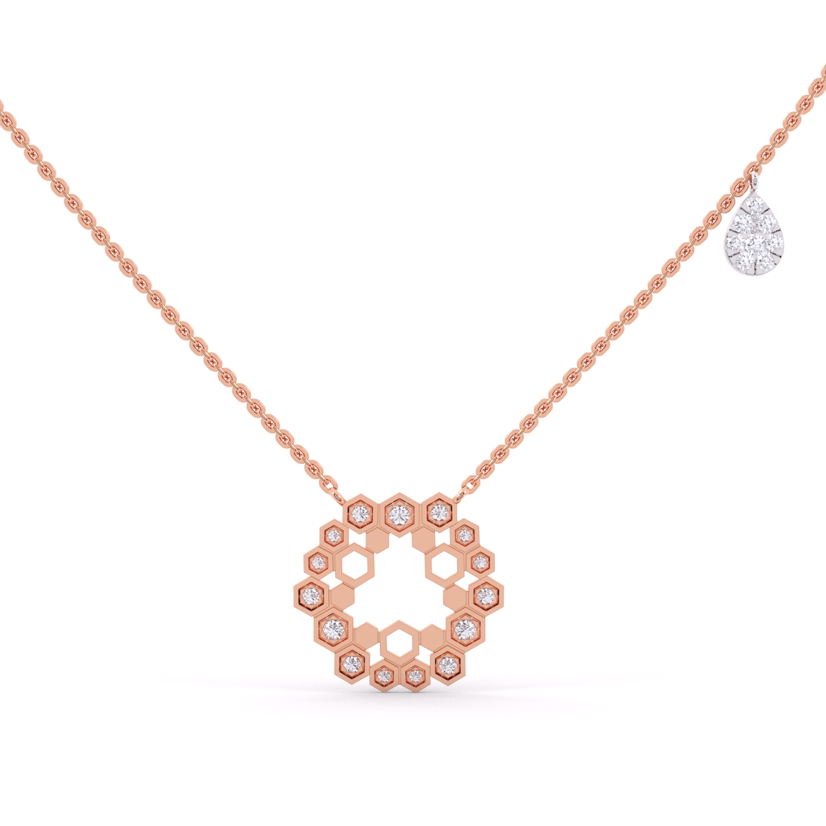 14K Rose Gold Pendant & Charms Lab Grown Diamond Jewellery